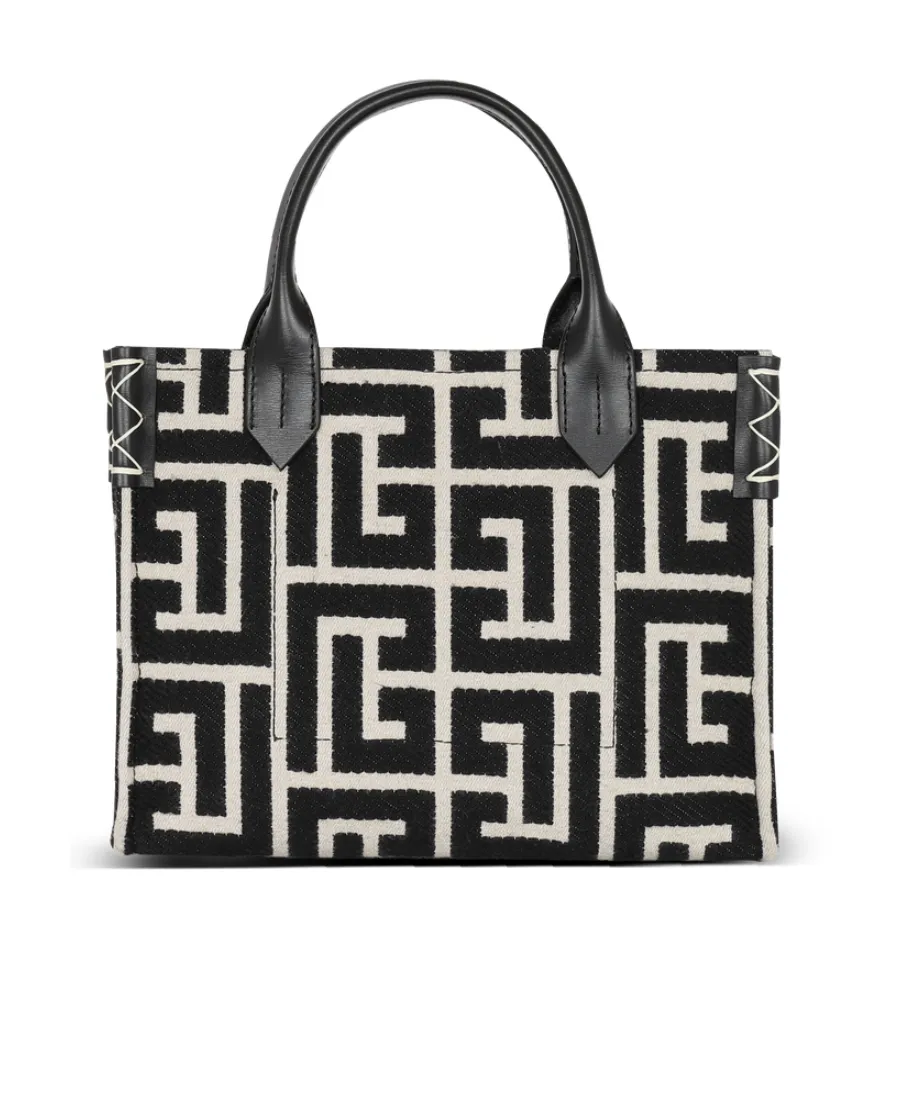 B Army Monogram Jacquard Small Tote Bag