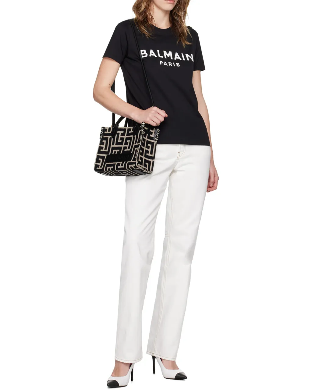 B Army Monogram Jacquard Small Tote Bag