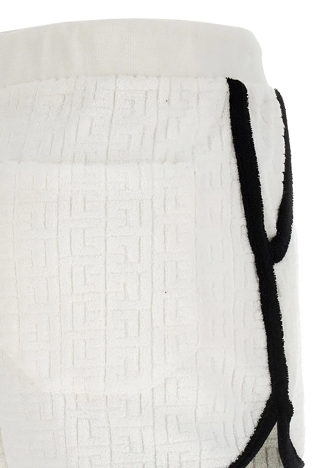Monogram-Motif Towel-Finish Shorts