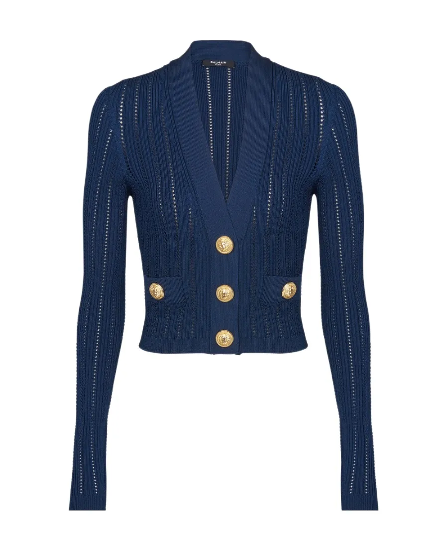 Cropped Knit Cardigan