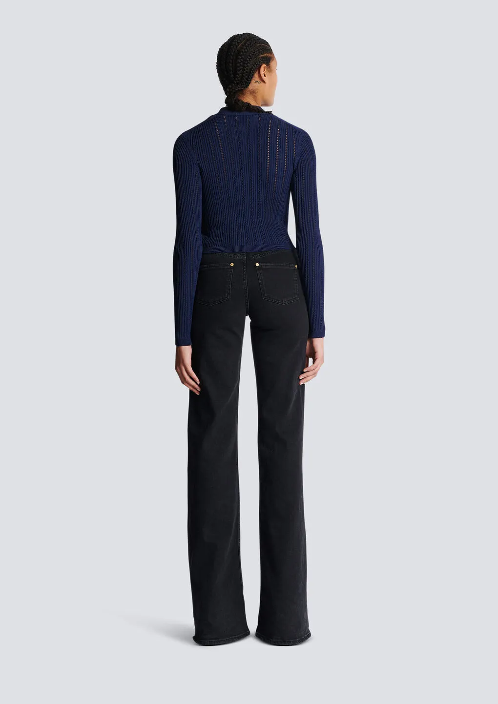 Cropped Knit Cardigan
