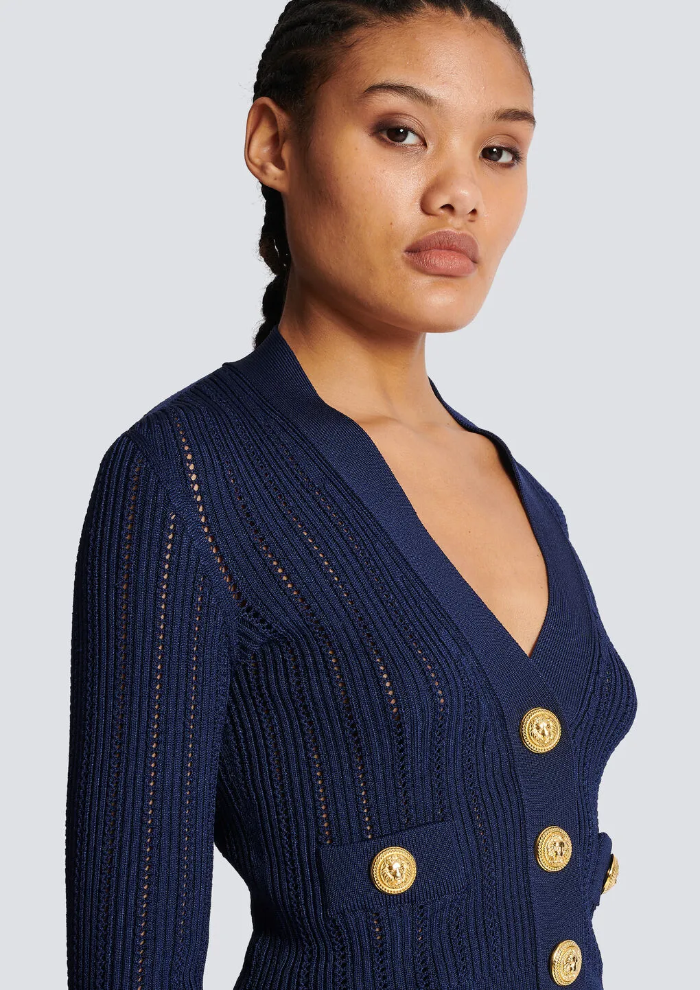 Cropped Knit Cardigan