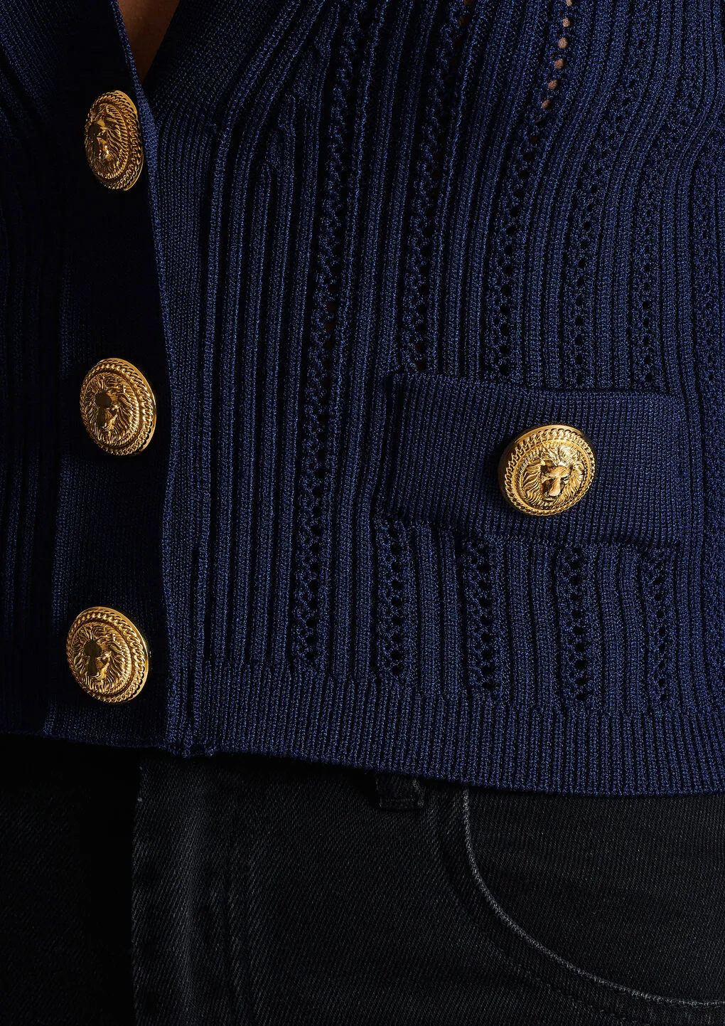 Cropped Knit Cardigan