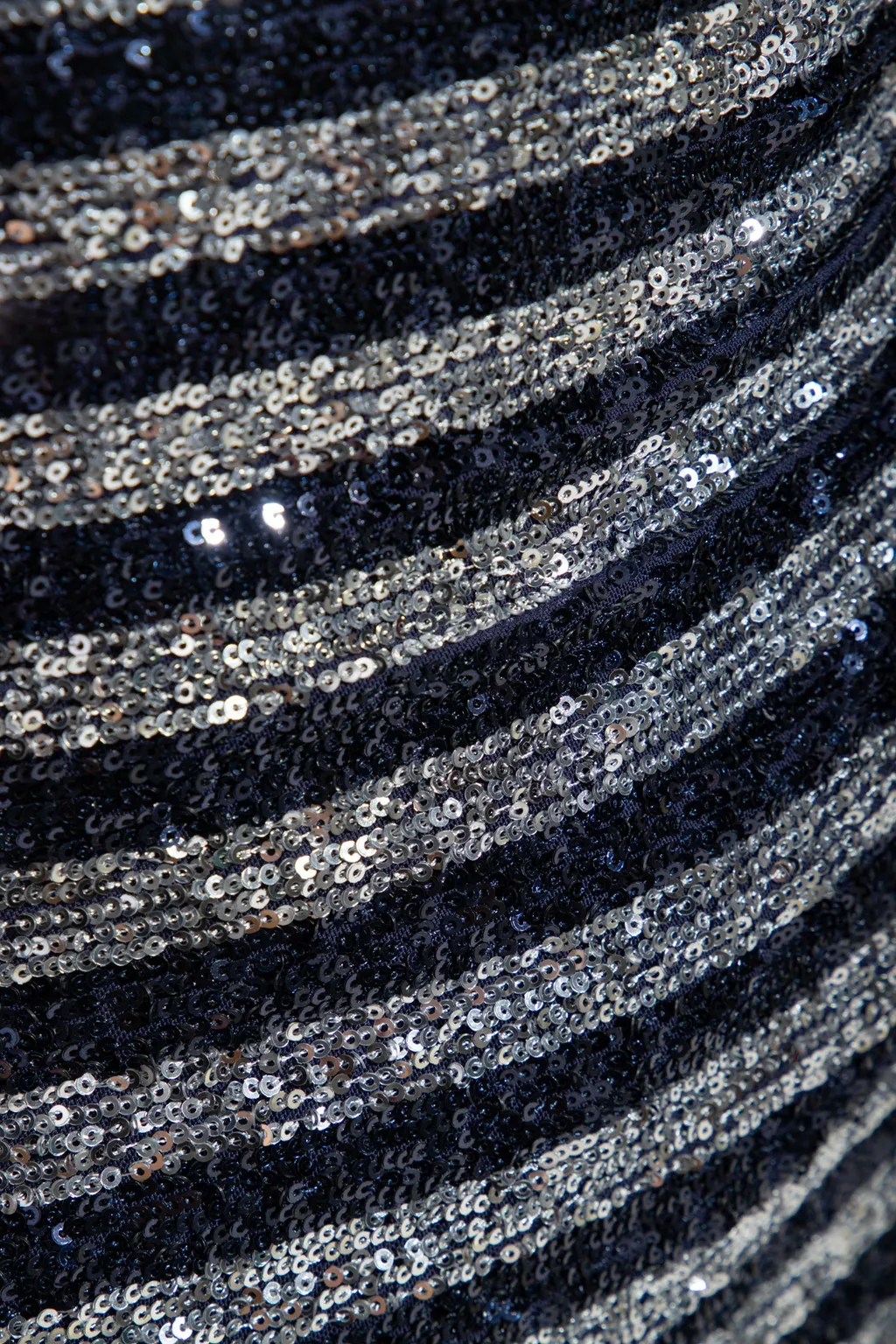 Sequinned Striped Minidress