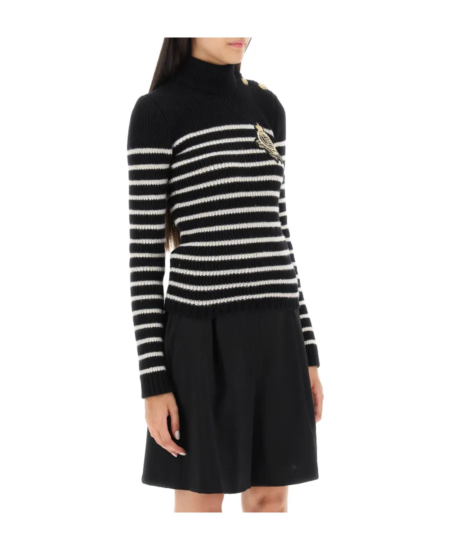 Logo Patch Striped Jumper