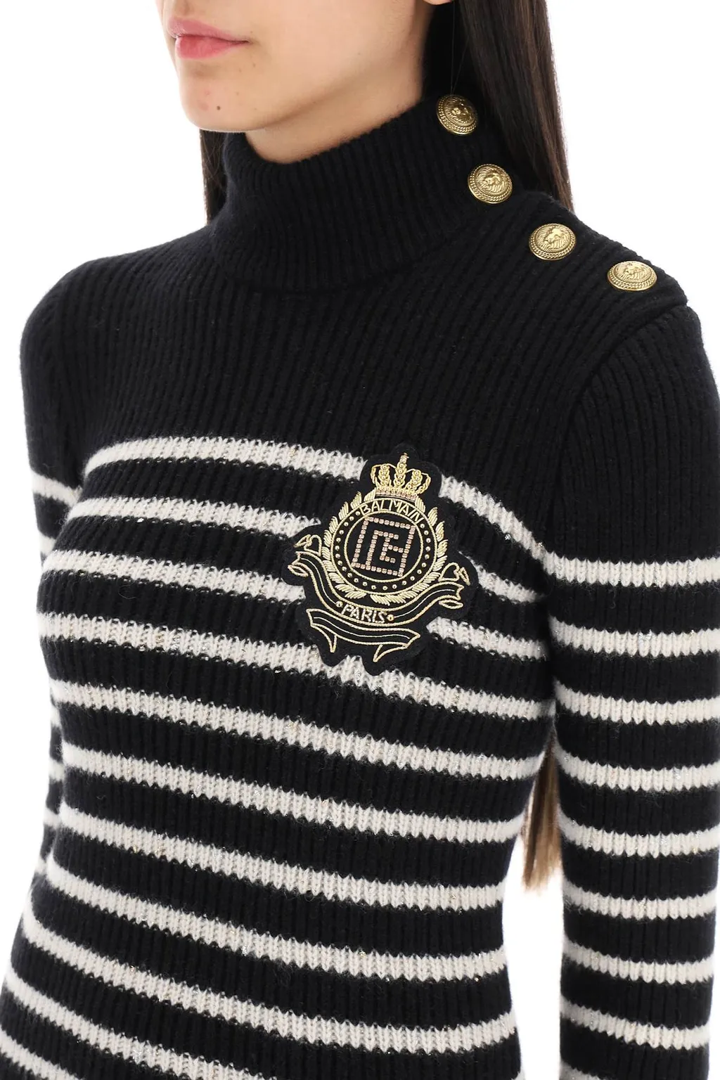 Logo Patch Striped Jumper