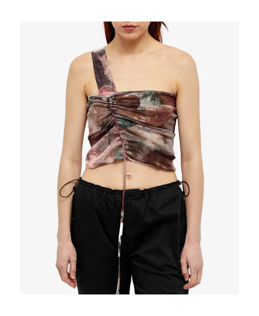 One-Shoulder Pattern Vest