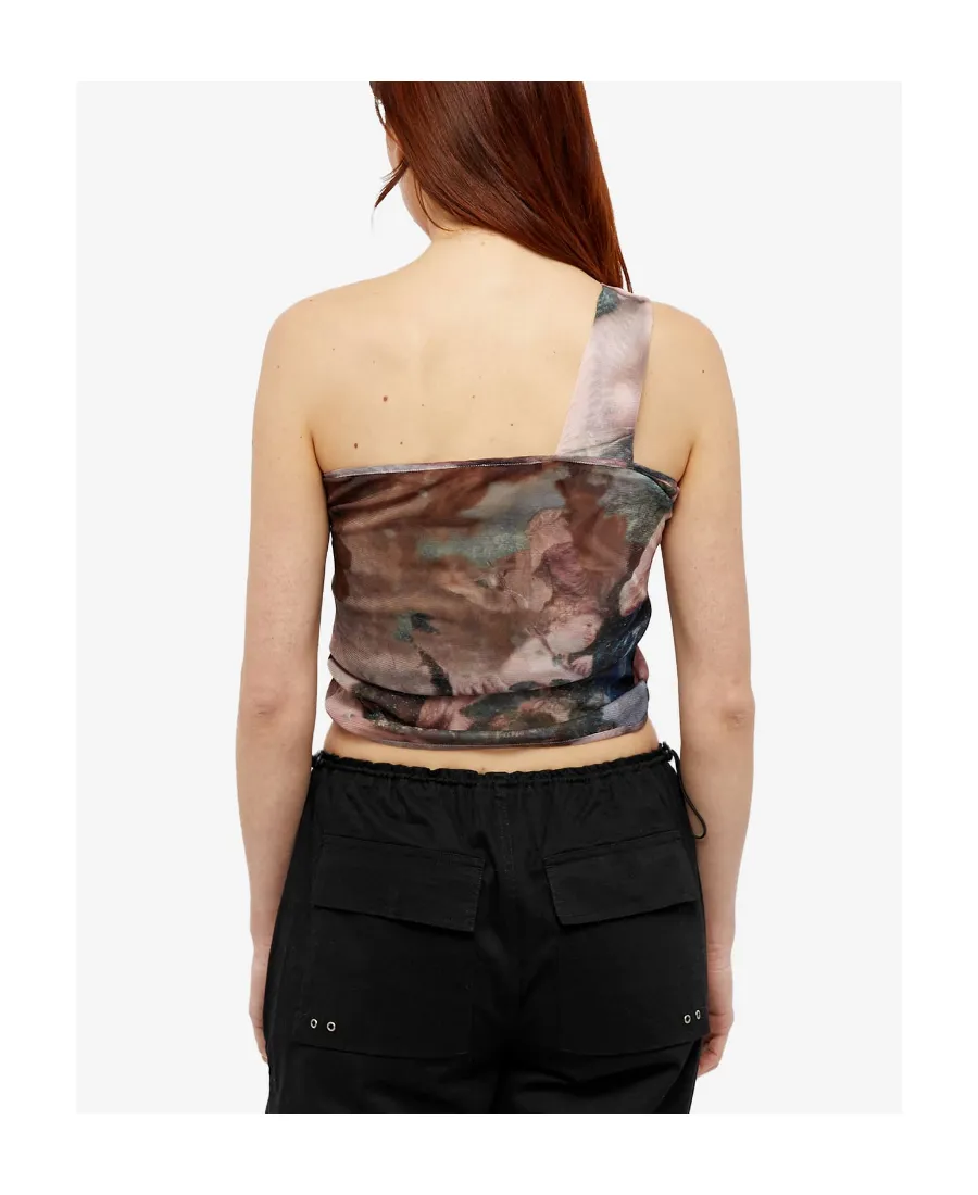 One-Shoulder Pattern Vest