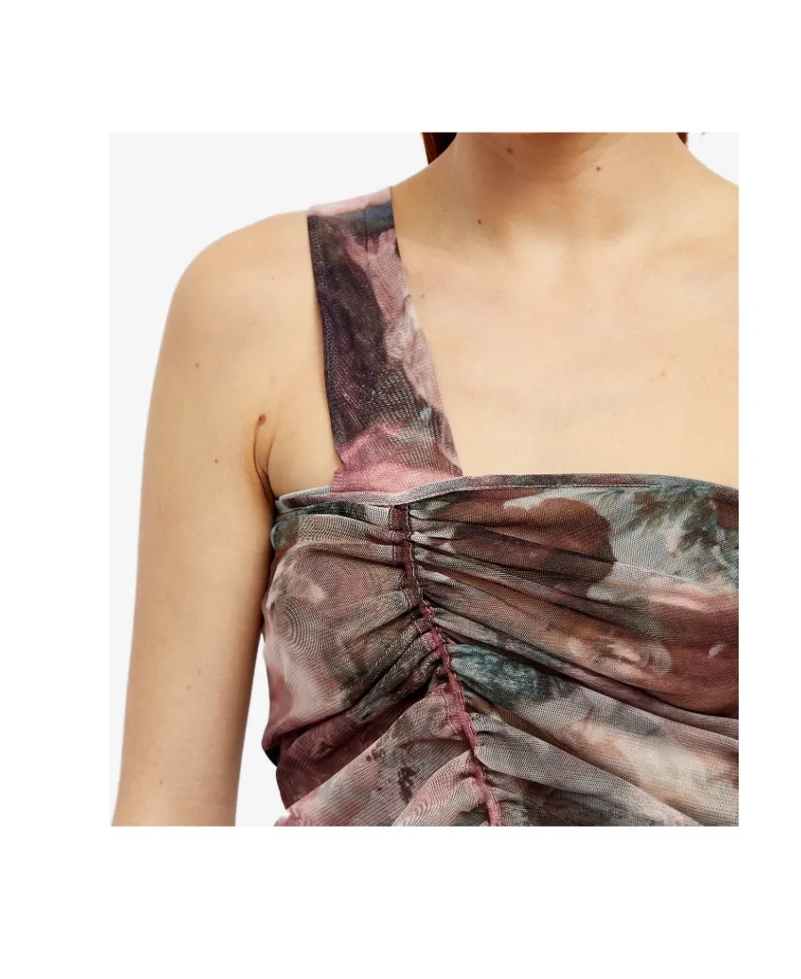 One-Shoulder Pattern Vest