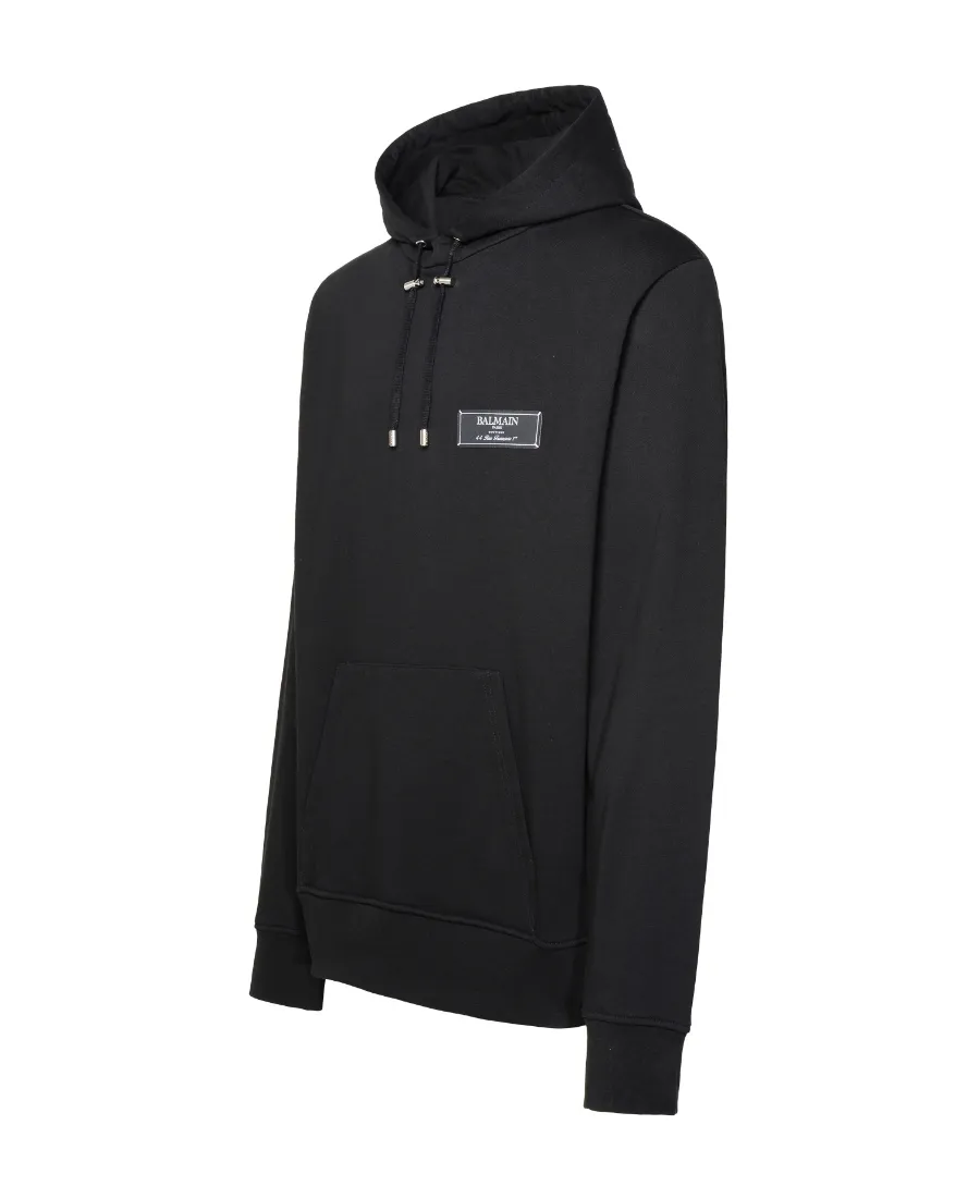 Logo Patch Drawstring Hoodie