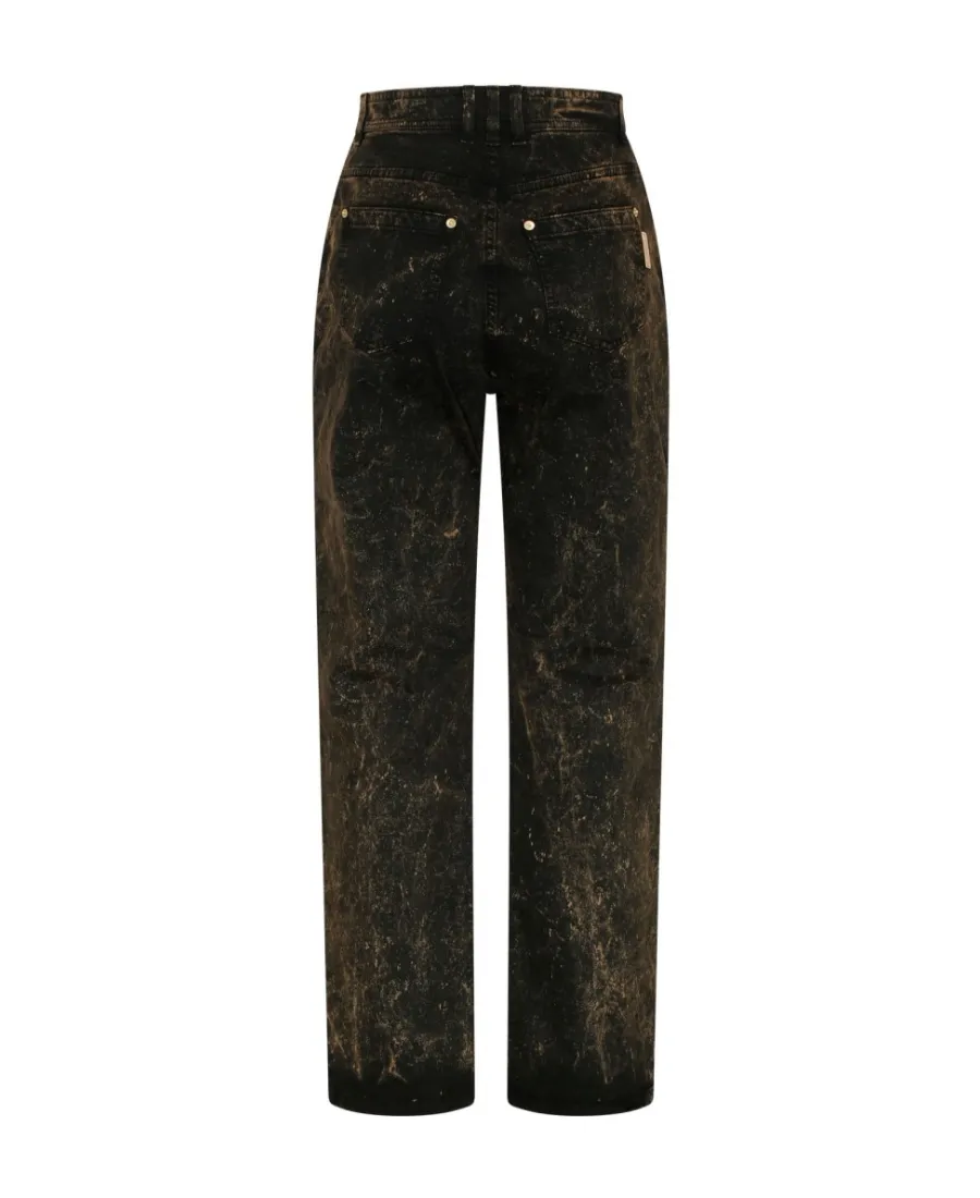 Straight Denim Marble Jeans
