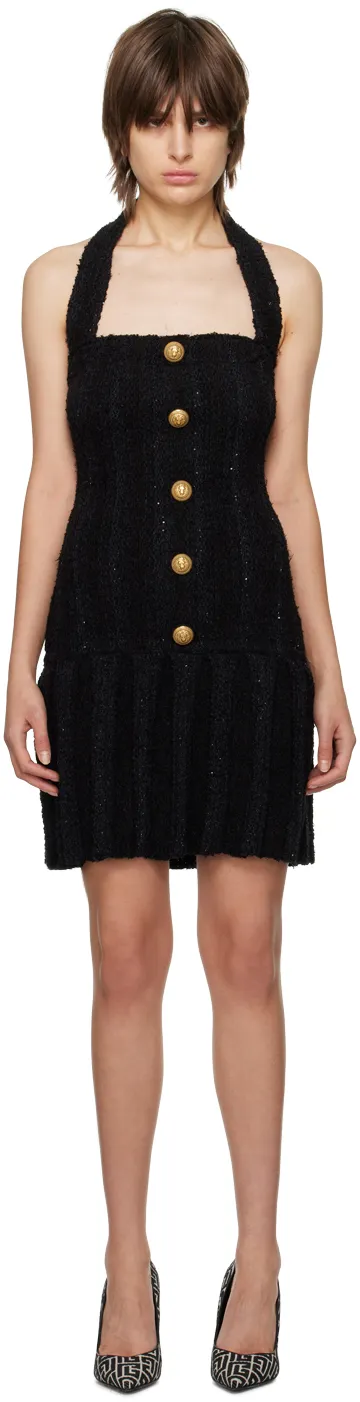 Tweed Halterneck Mini Dress