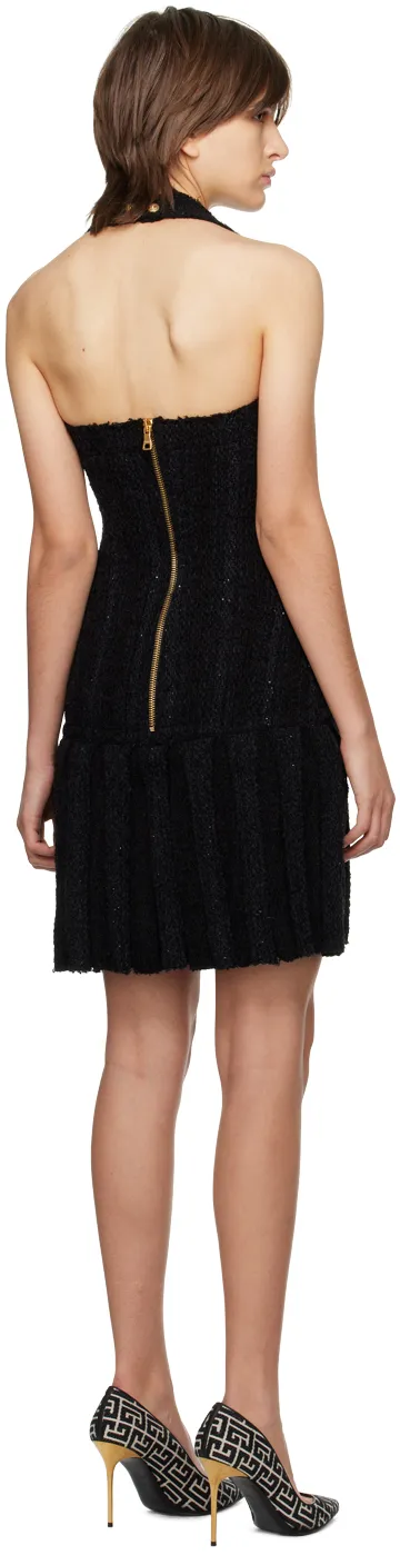 Tweed Halterneck Mini Dress