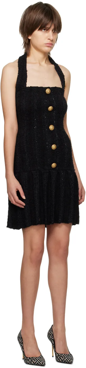Tweed Halterneck Mini Dress