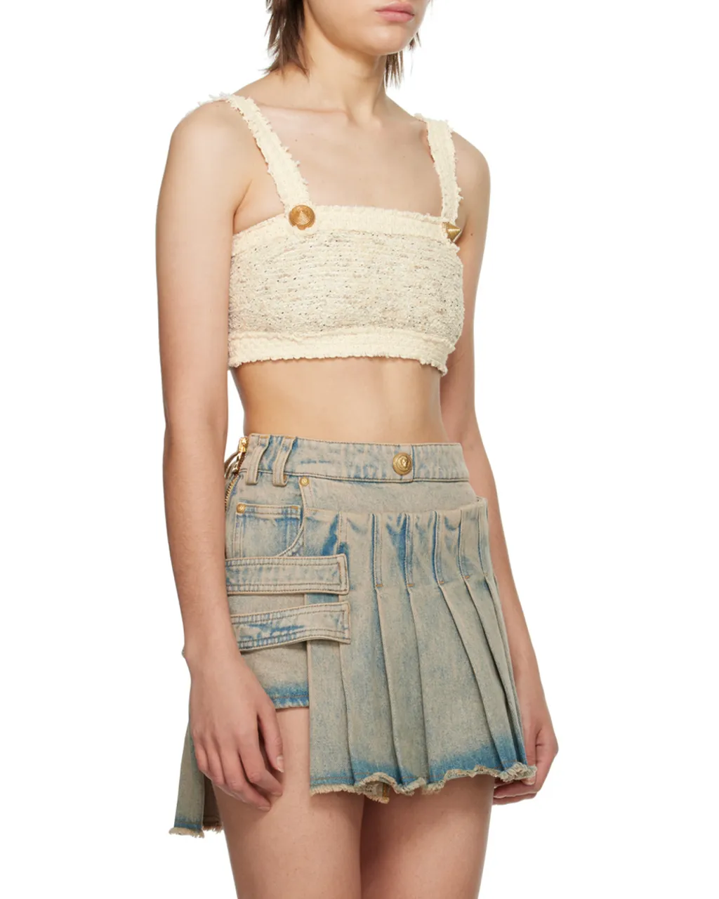 Cropped Tweed Around The Chest