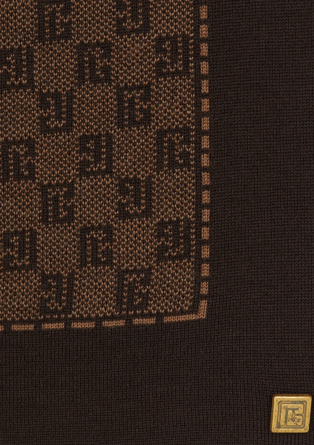 Monogrammed Fine Knit Scarf