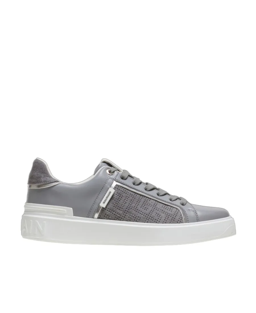 B-Court Trainers In Perforated Monogrammed Leather