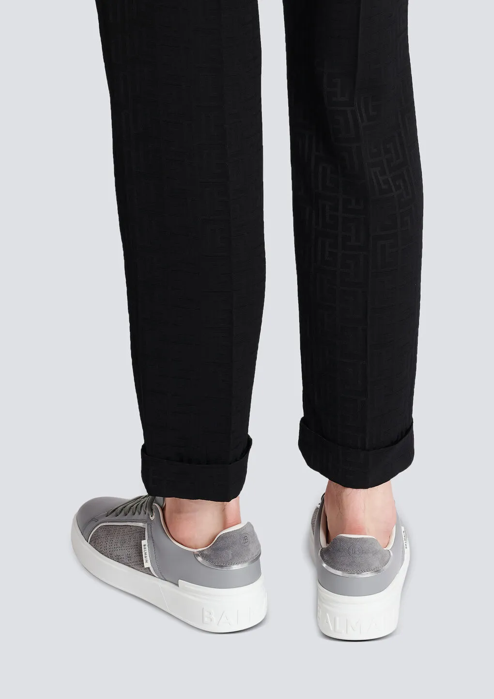 B-Court Trainers In Perforated Monogrammed Leather