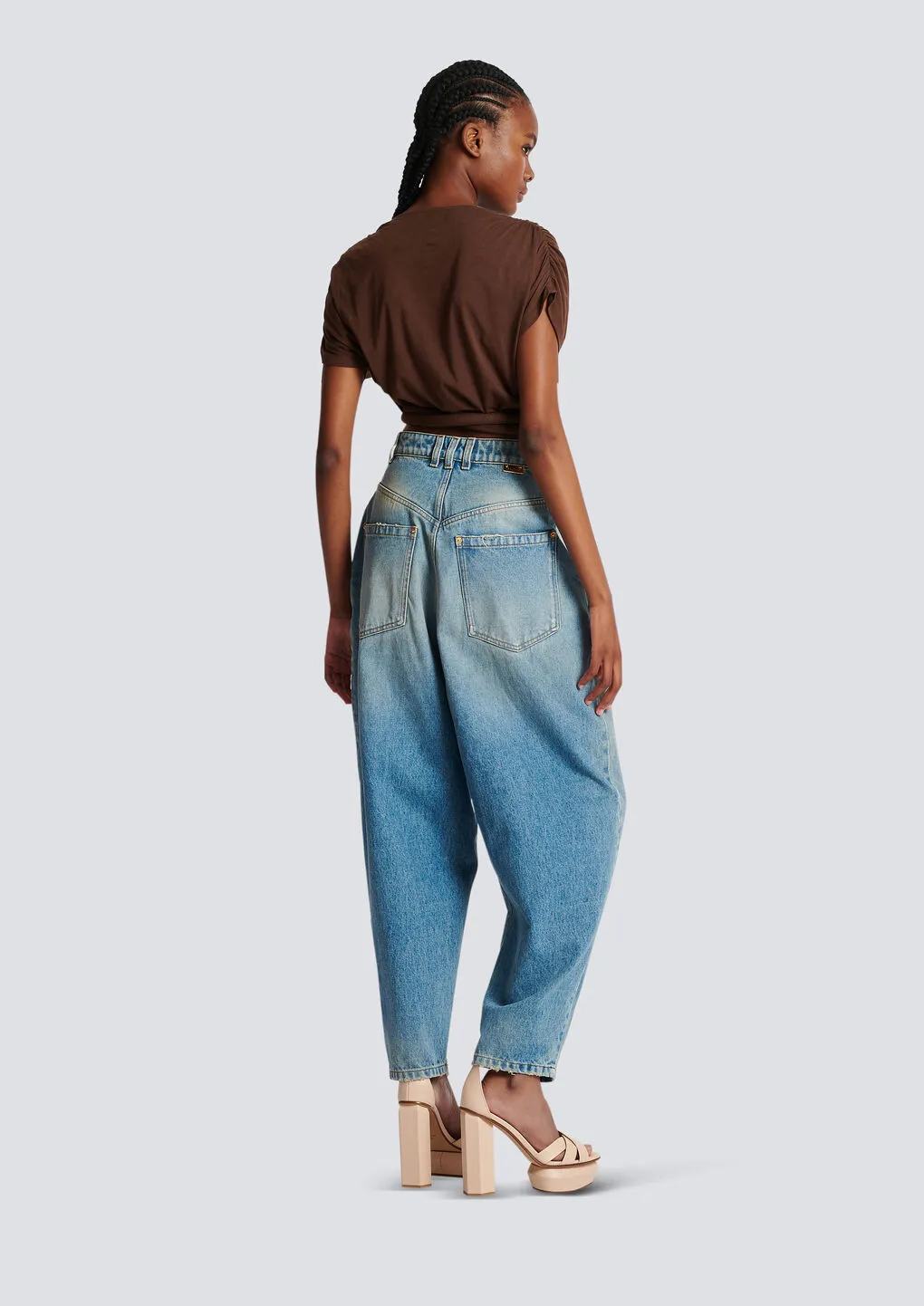 Draped Jersey Crop Top