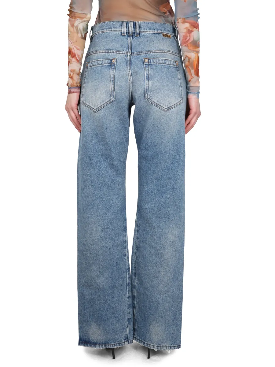Front Slits Bootcut Jeans