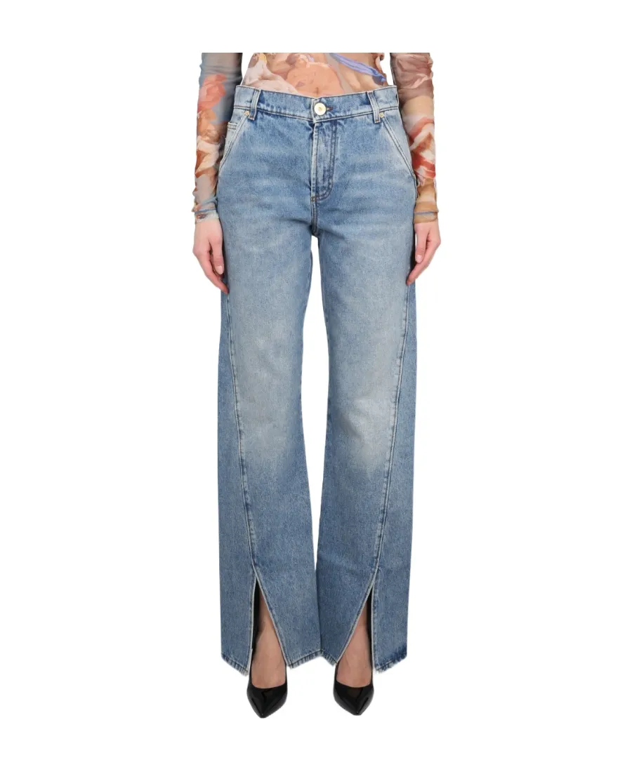 Front Slits Bootcut Jeans