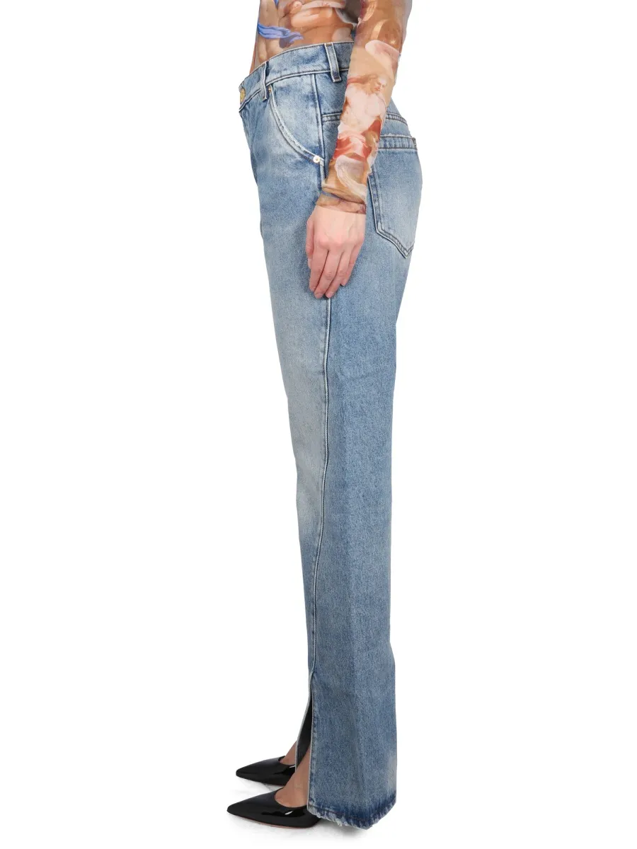Front Slits Bootcut Jeans