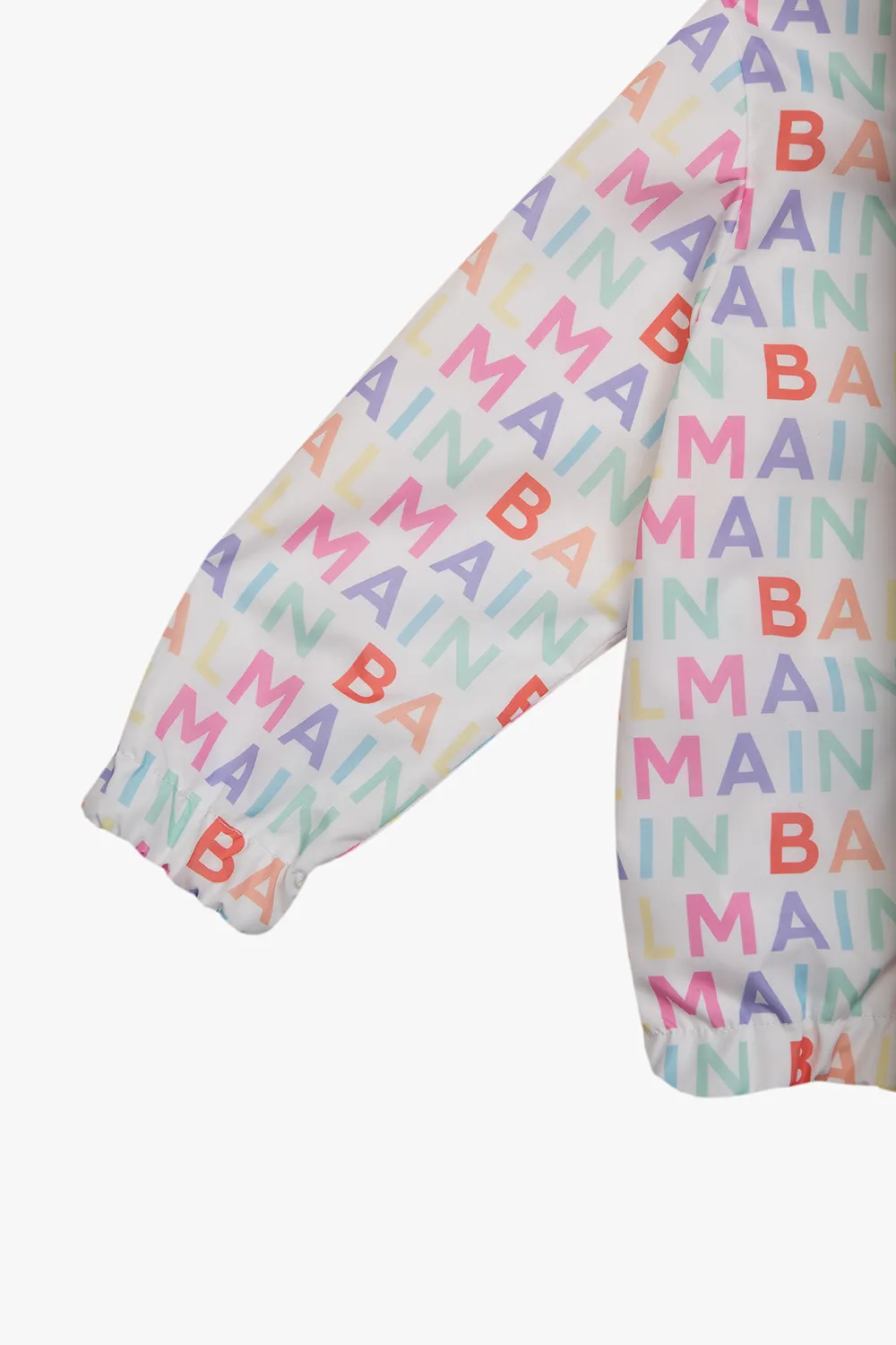 All-Over Logo Print Hooded Jacket
