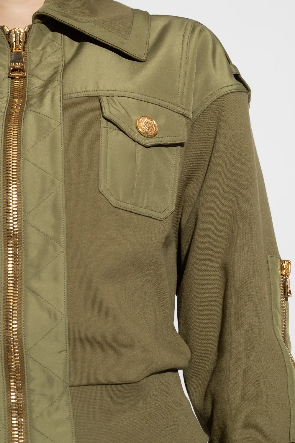 Cropped Bomber Jacket