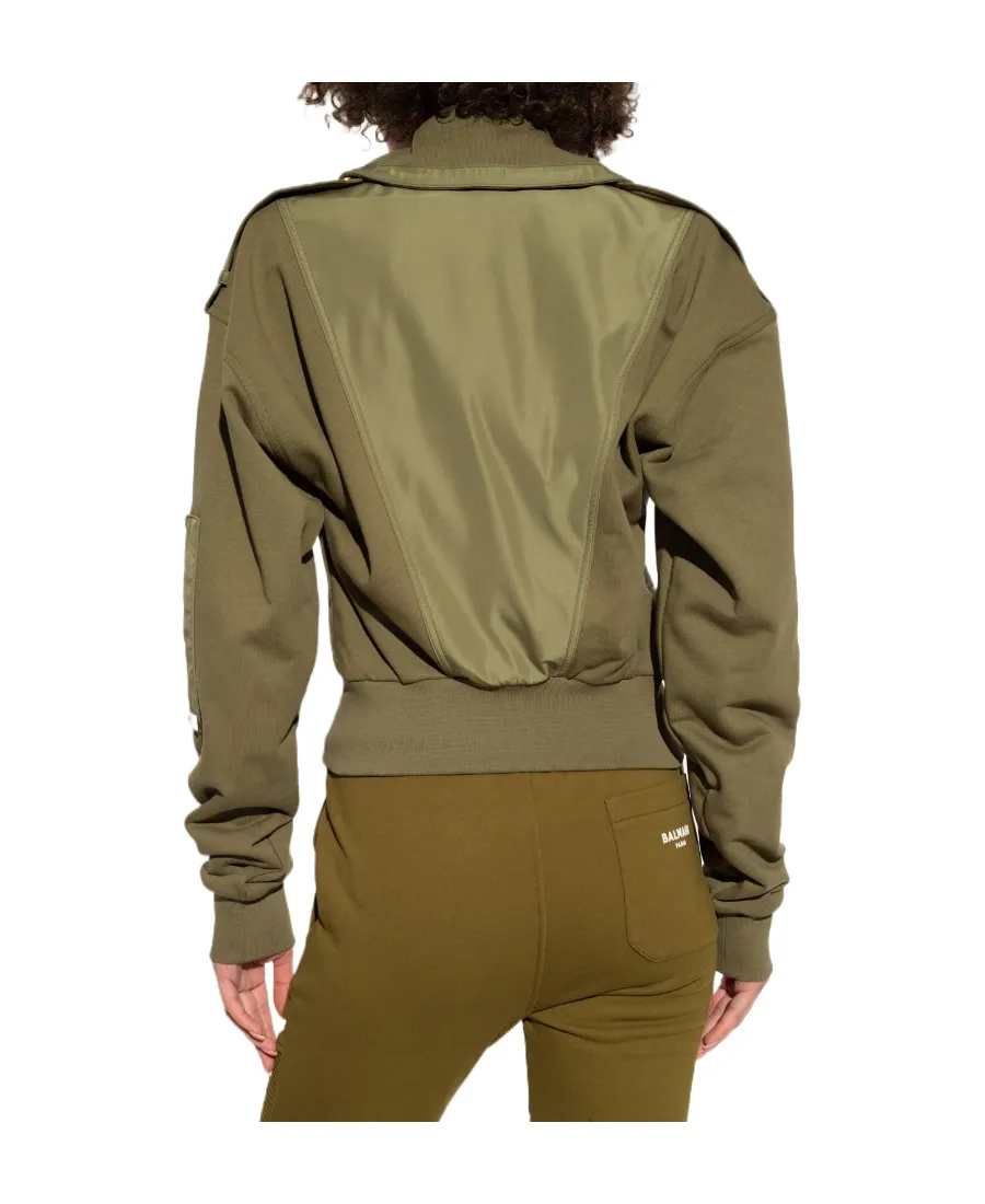 Cropped Bomber Jacket