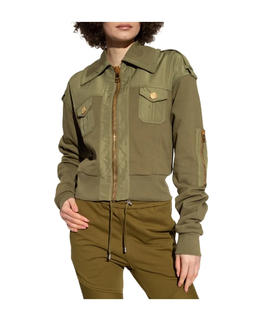 Cropped Bomber Jacket