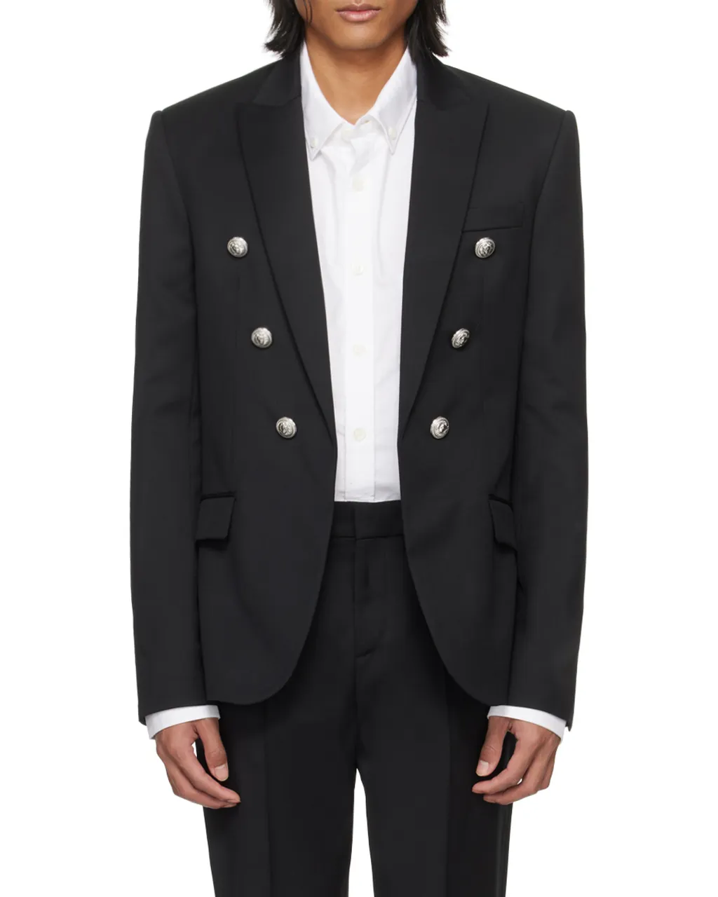 Button Embellished Tailored Blazer