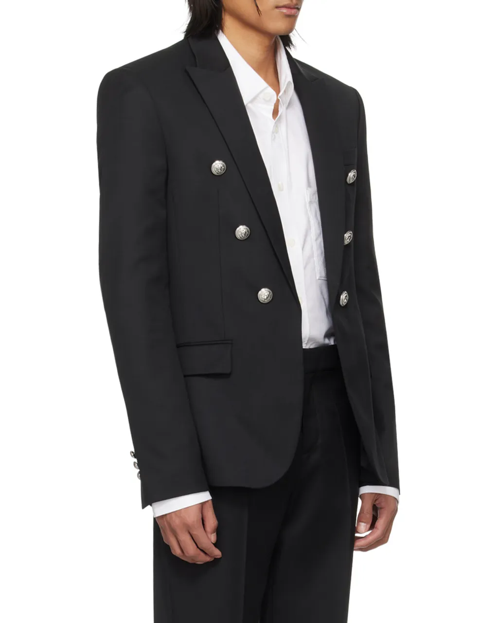 Button Embellished Tailored Blazer