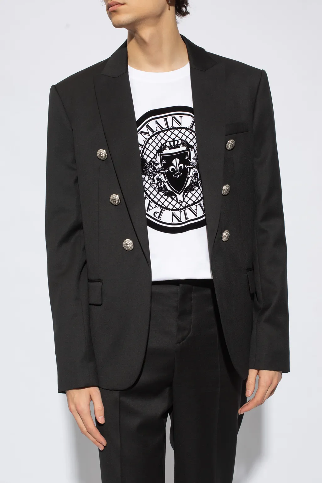 Button Embellished Tailored Blazer