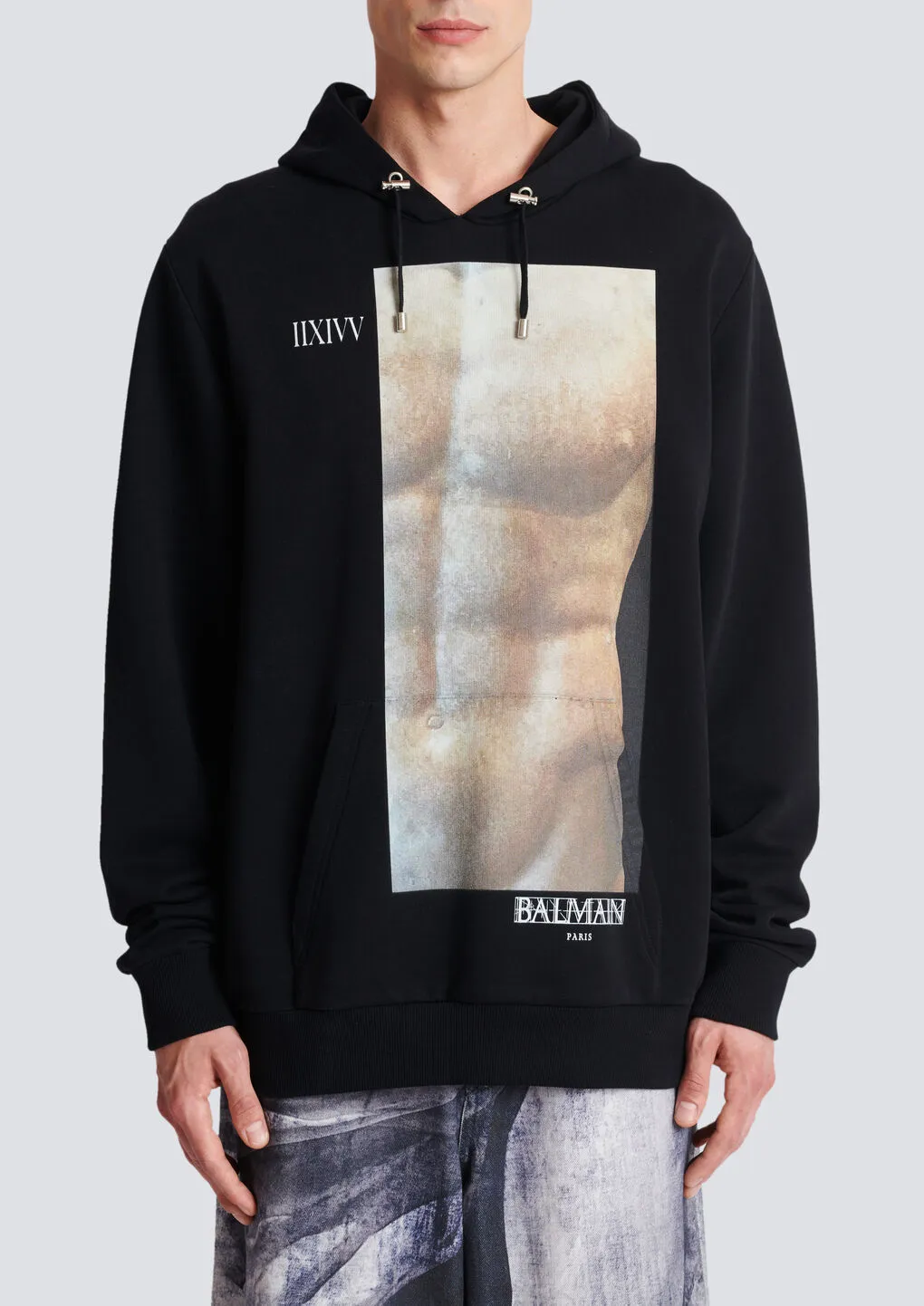 Graphic Printed Drawstring Hoodie