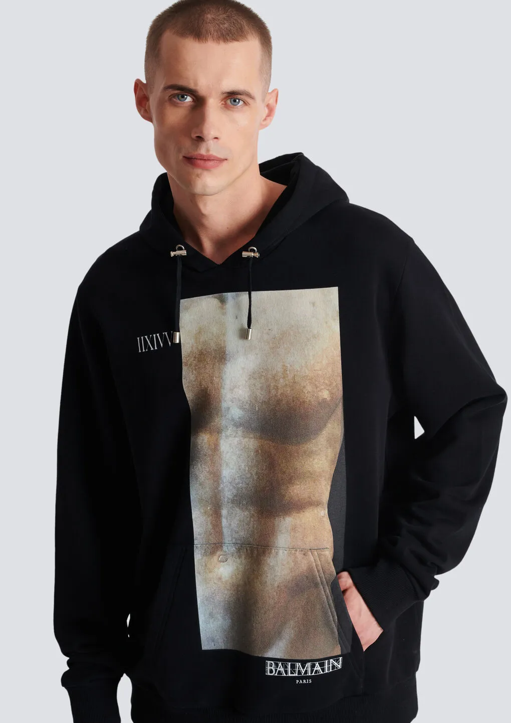 Graphic Printed Drawstring Hoodie