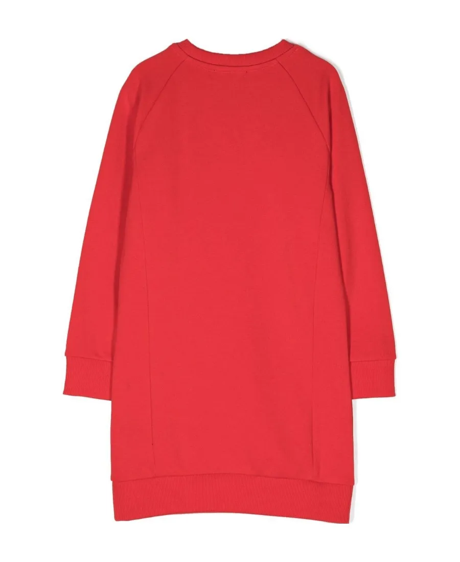 Logo Sweatshirt Dress With Buttons