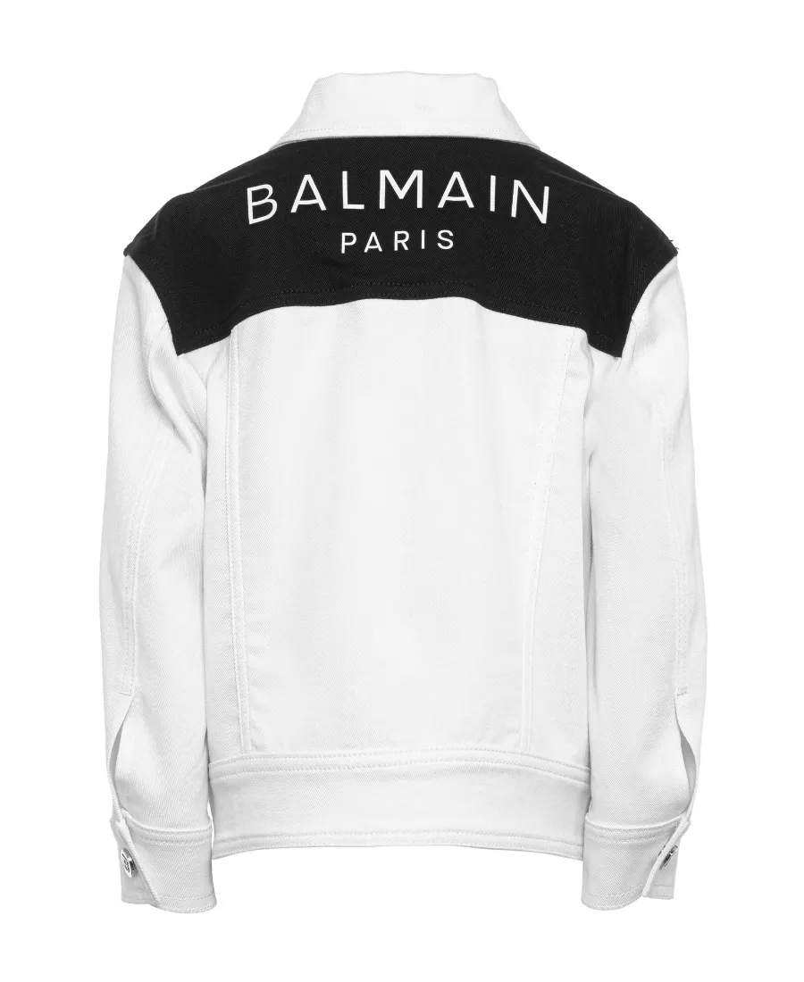 Logo-Printed Buttoned Jacket