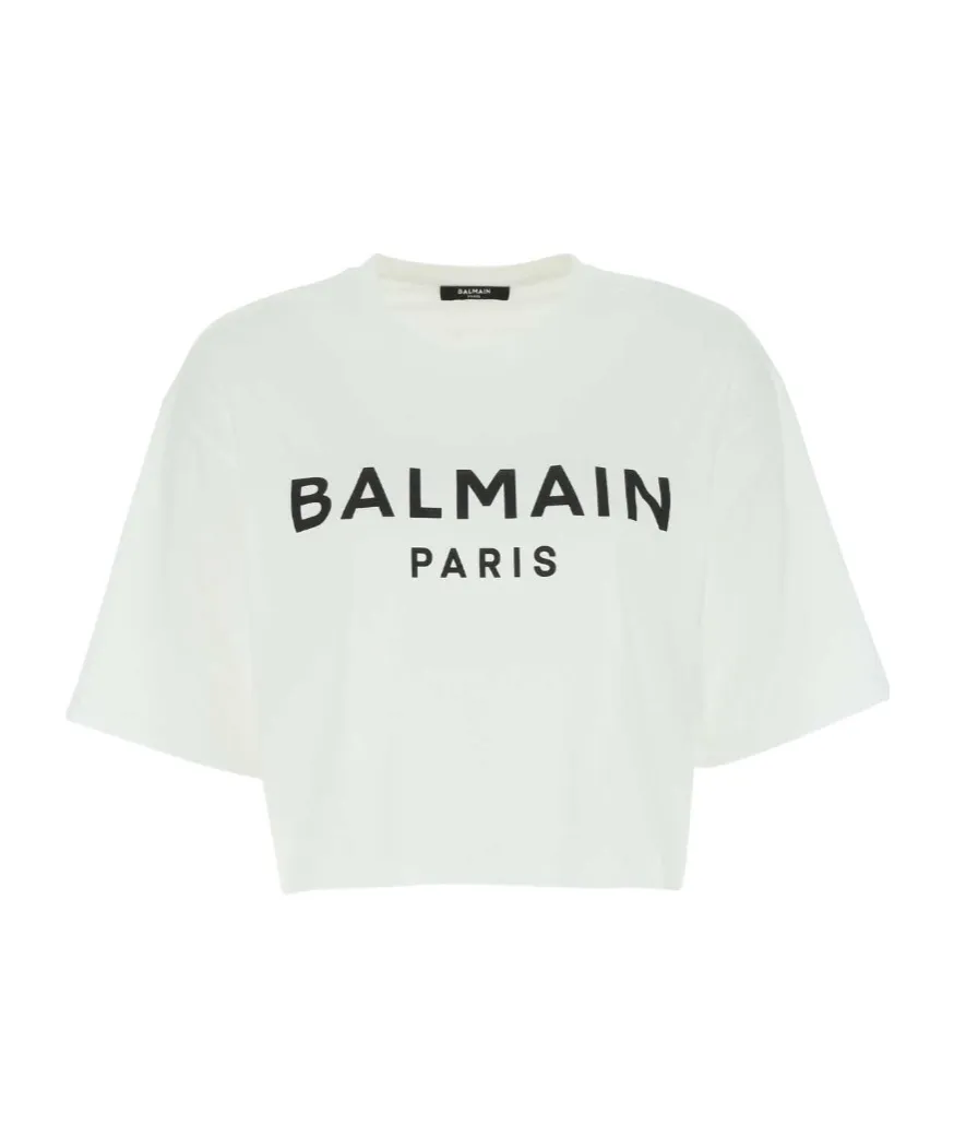 Logo Printed Cropped T-Shirt