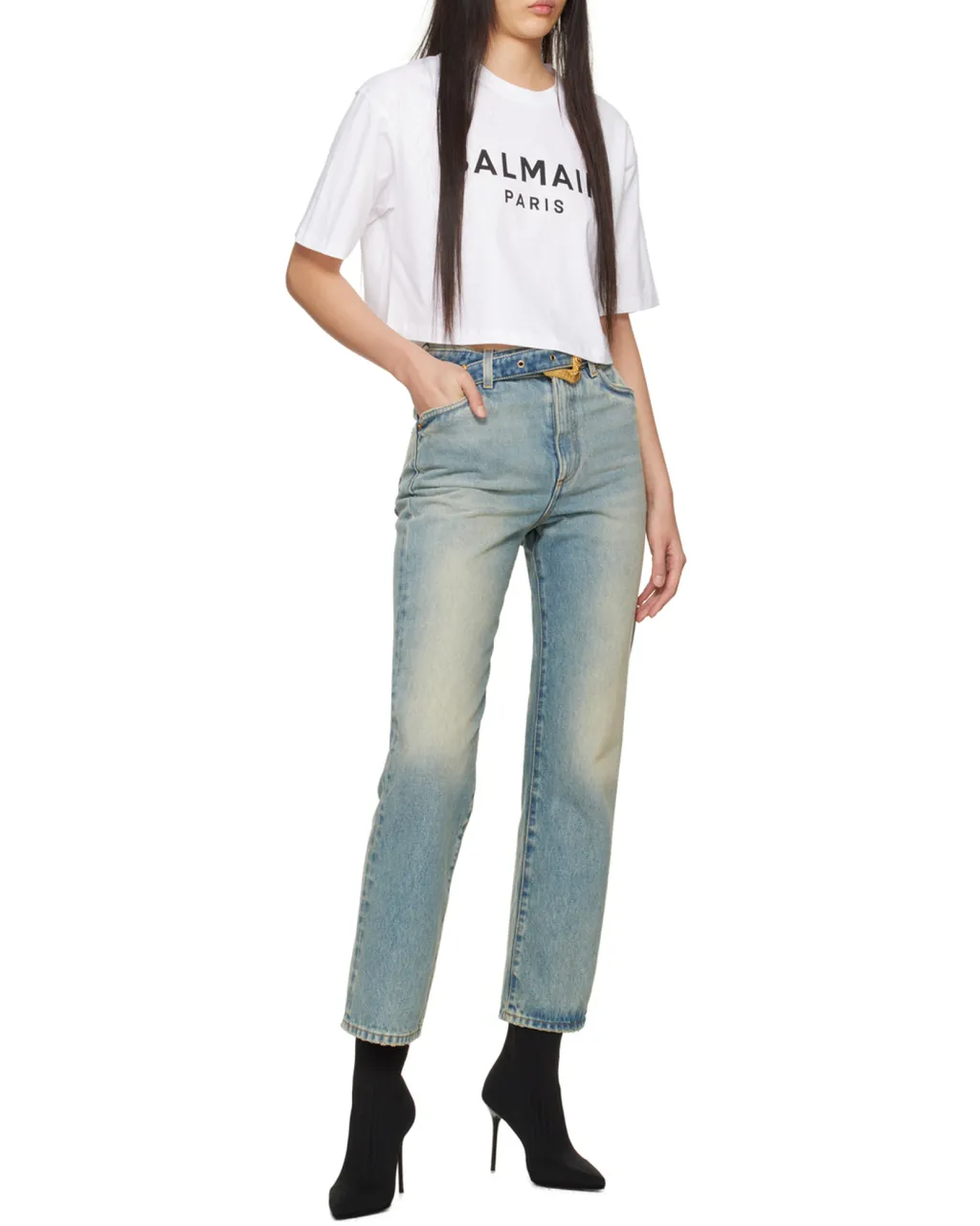 Logo Printed Cropped T-Shirt