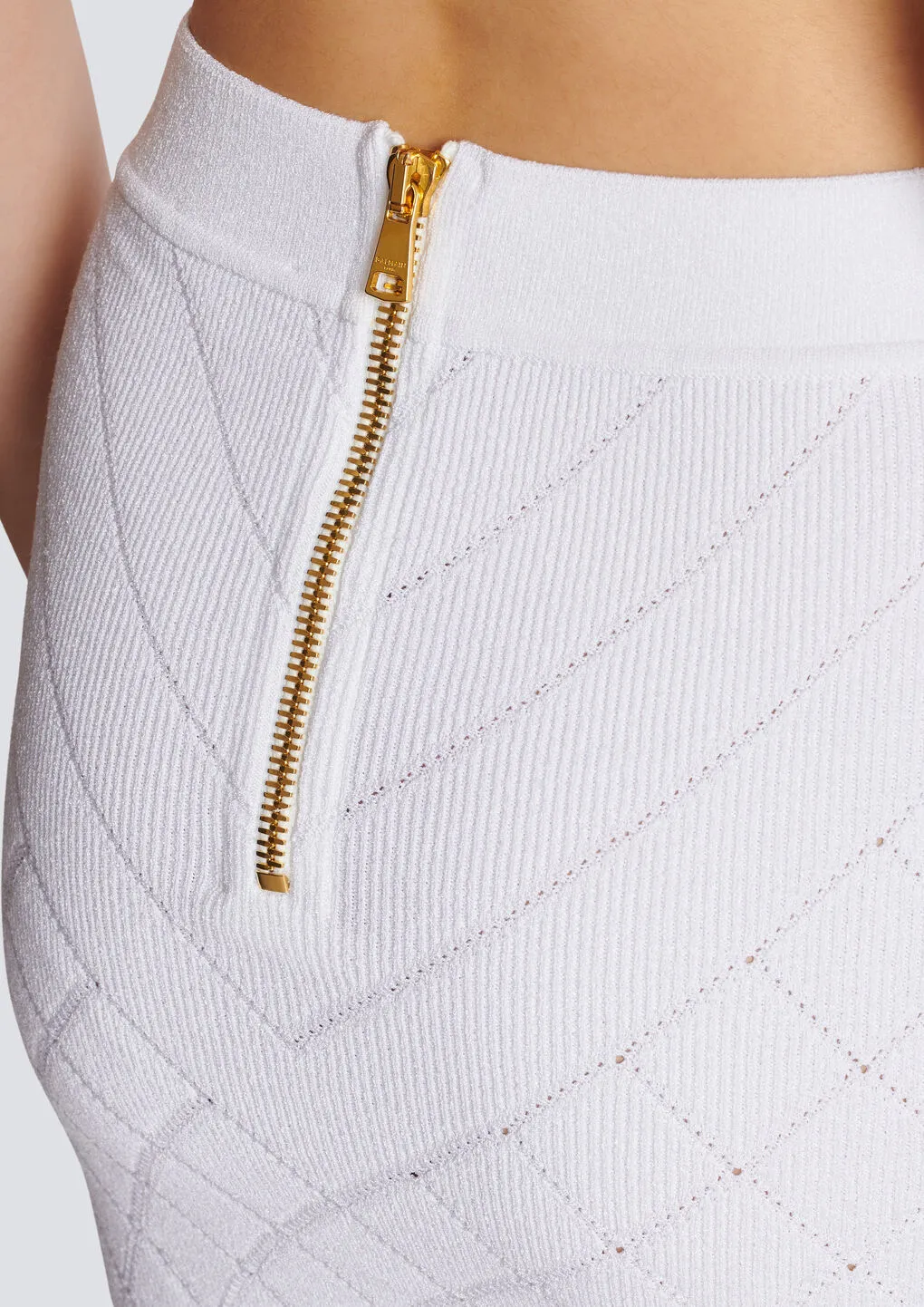 6-Button Knit Skirt