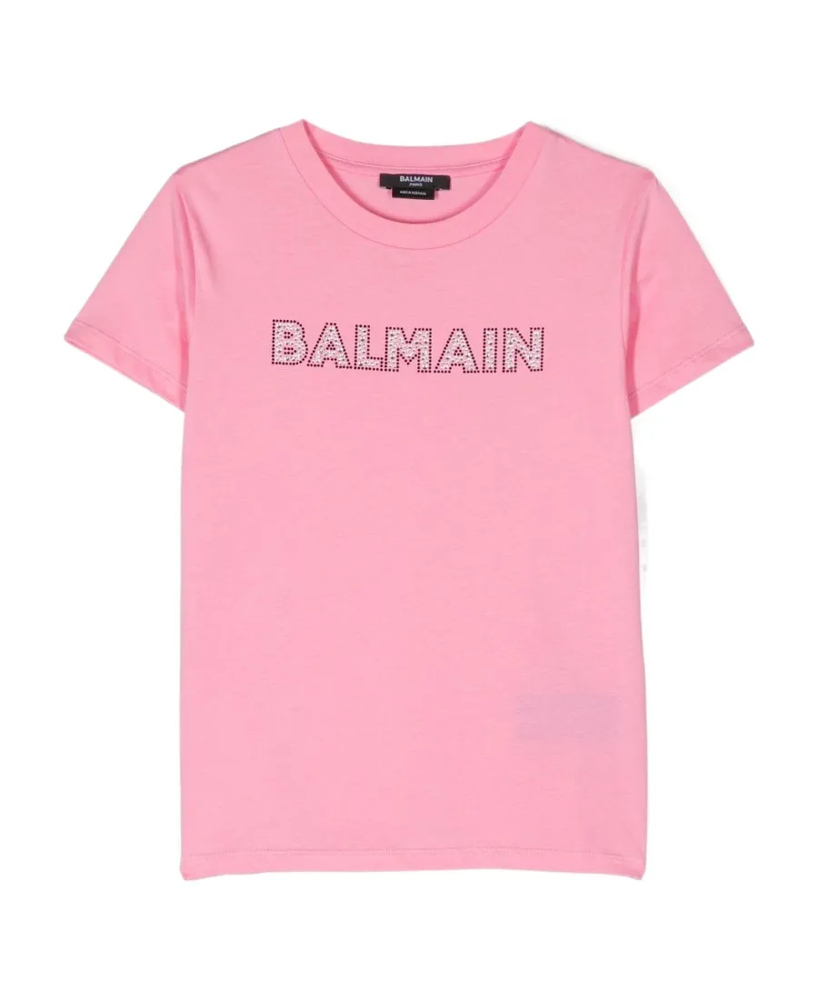 Stud-Embellished Logo Cotton T-Shirt