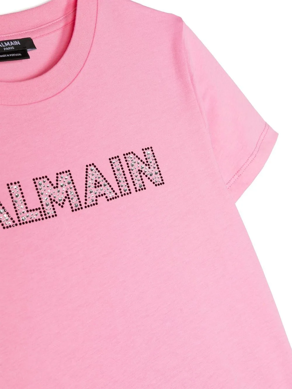 Stud-Embellished Logo Cotton T-Shirt