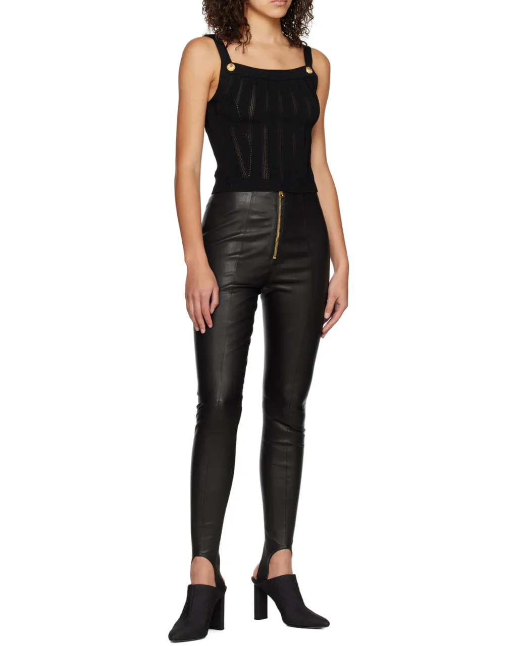 Grain Zipper Leggings