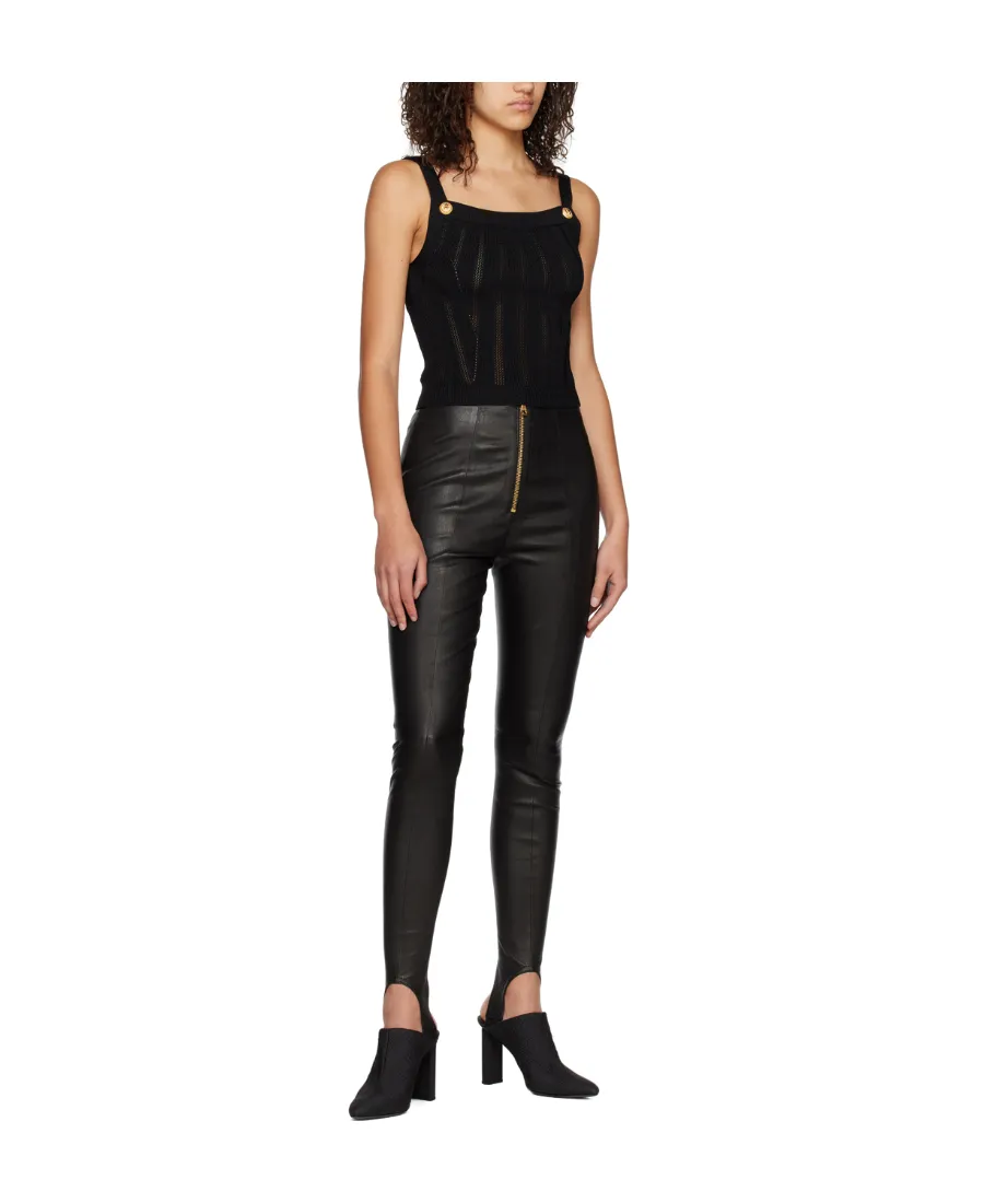 Grain Zipper Leggings