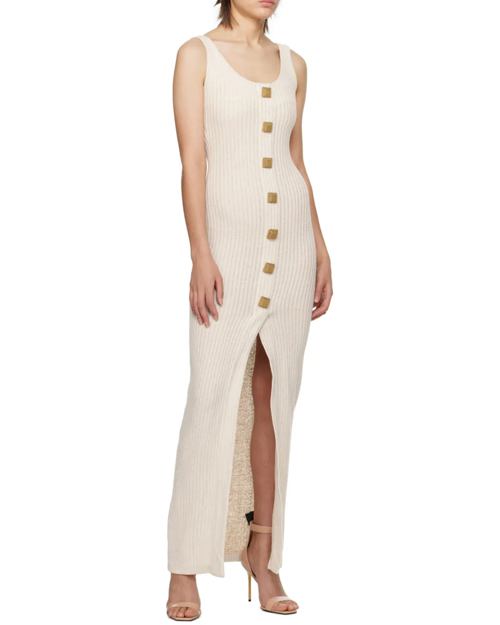 Ribbed-Knit Sleeveless Maxi Dress