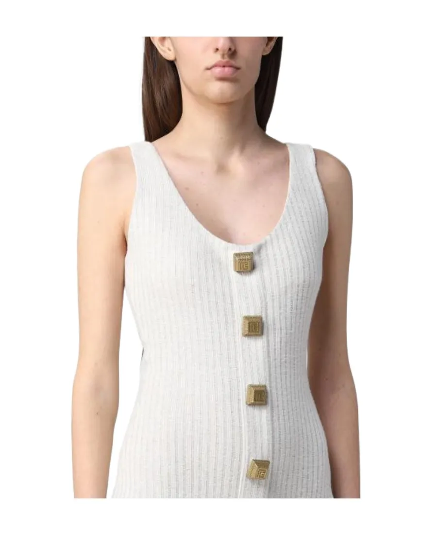 Ribbed-Knit Sleeveless Maxi Dress