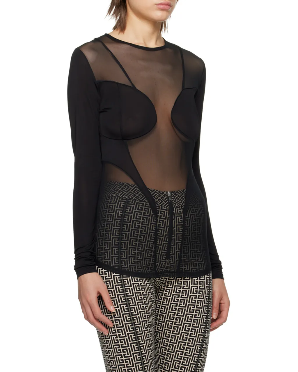 Mesh Long Sleeved Top