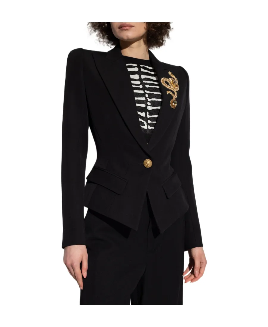 Crystal-Embellished Tailored Blazer