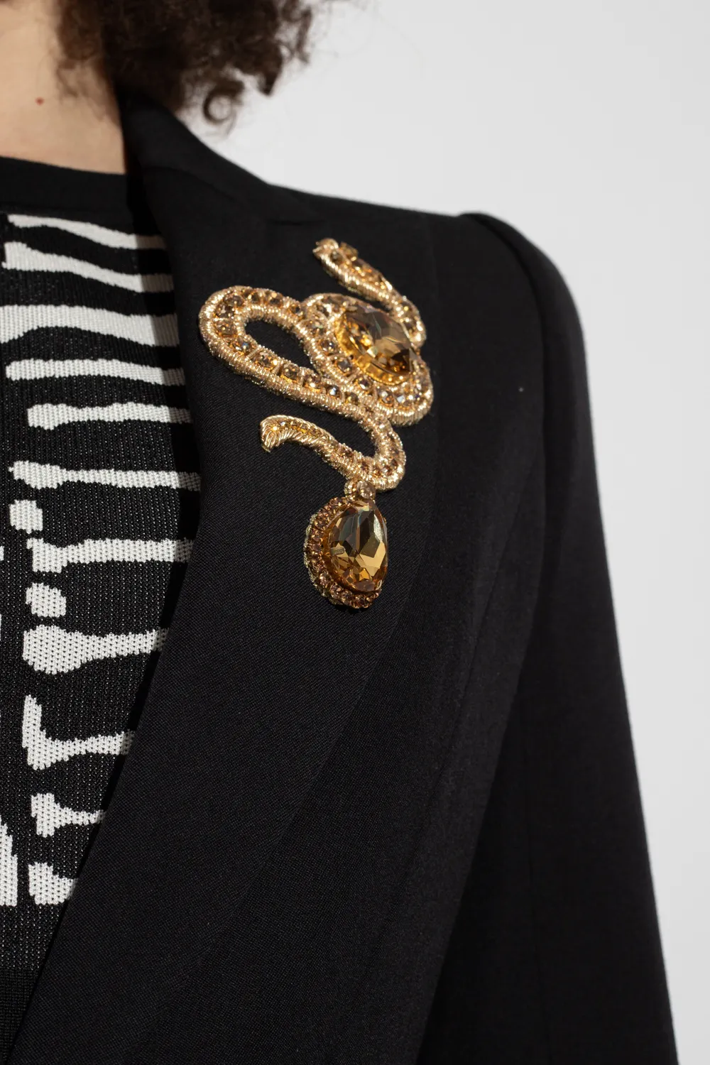 Crystal-Embellished Tailored Blazer