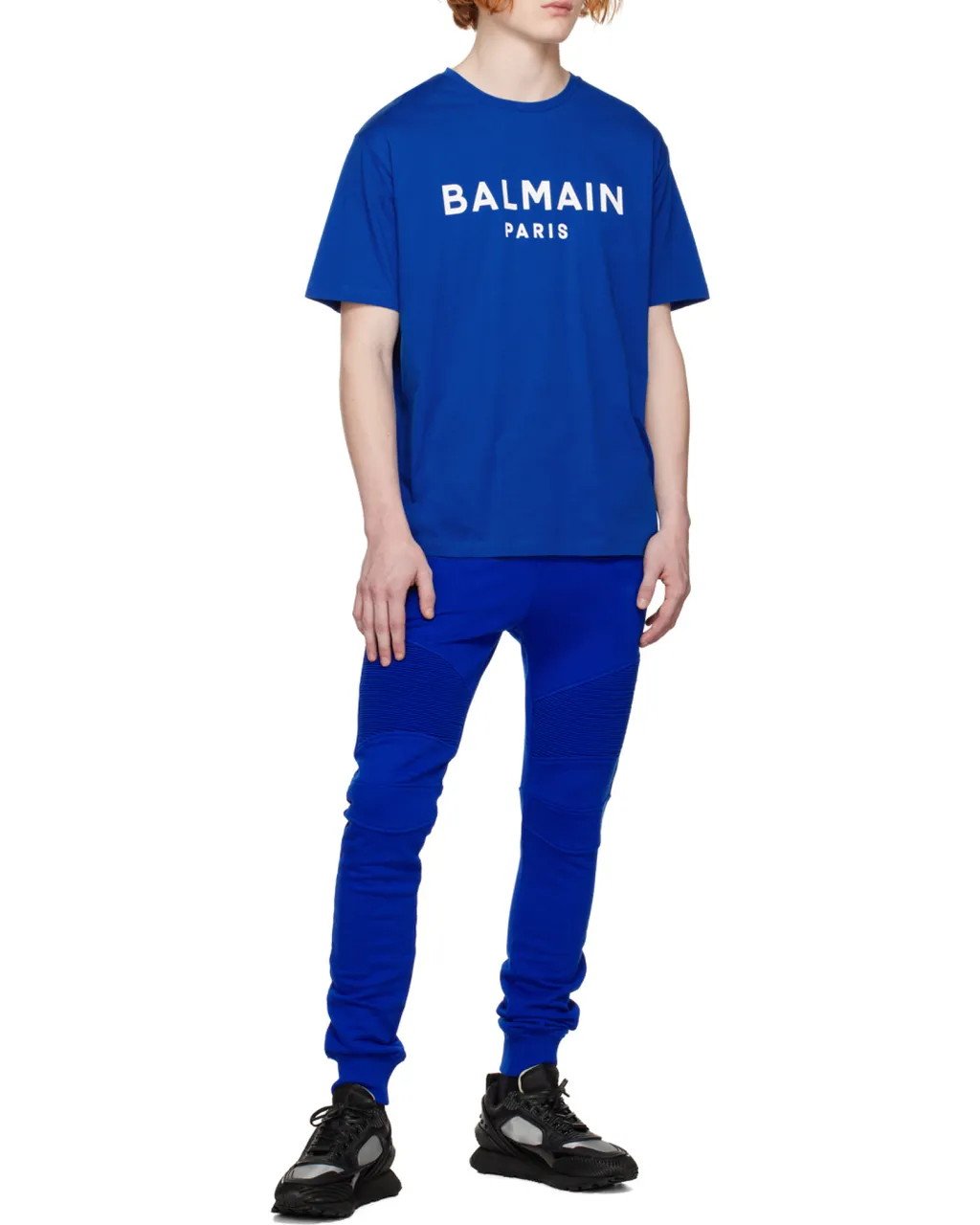 Logo Printed Cotton Jogging Bottoms